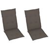 vidaXL Chaises inclinables de jardin lot de 2 et coussins Bois acacia