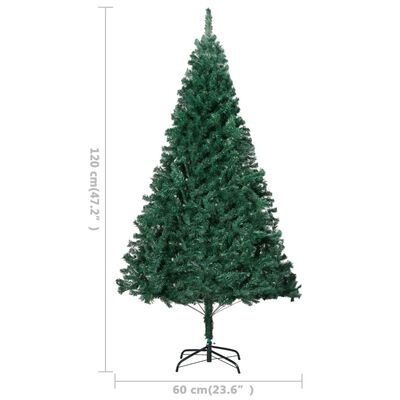 vidaXL Arbre de Noël artificiel pré-éclairé et boules vert 120 cm PVC