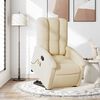 vidaXL Fauteuil inclinable de massage crème tissu