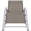 vidaXL Chaise longue textilène et aluminium taupe