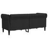 vidaXL Canap&eacute; Chesterfield 2 places noir tissu