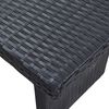 vidaXL Salon de jardin 3 pcs avec coussins R&eacute;sine tress&eacute;e Noir