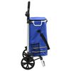 vidaXL Trolley de shopping Bleu 36.5 x 46.5 x 100.5 cm Tissu Oxford