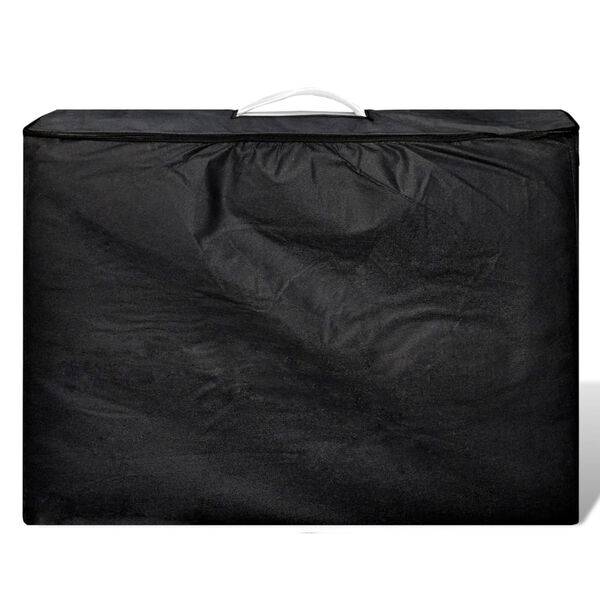 vidaXL Table de massage pliable Blanc crème 2 zones cadre en aluminium