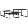vidaXL Table basse noir 107x107x40 cm bois d'ing&eacute;nierie