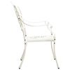 vidaXL Chaises de jardin lot de 2 Aluminium coulé Blanc