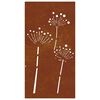 vidaXL D&eacute;coration murale jardin 105x55 cm acier corten design de fleur