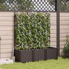 vidaXL Cache-pot de jardin 3 pcs Marron 120 x 40 x 143 cm Acier
