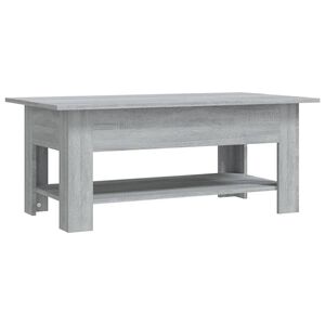vidaXL Table basse sonoma gris 102x55x42 cm bois d'ing&eacute;nierie