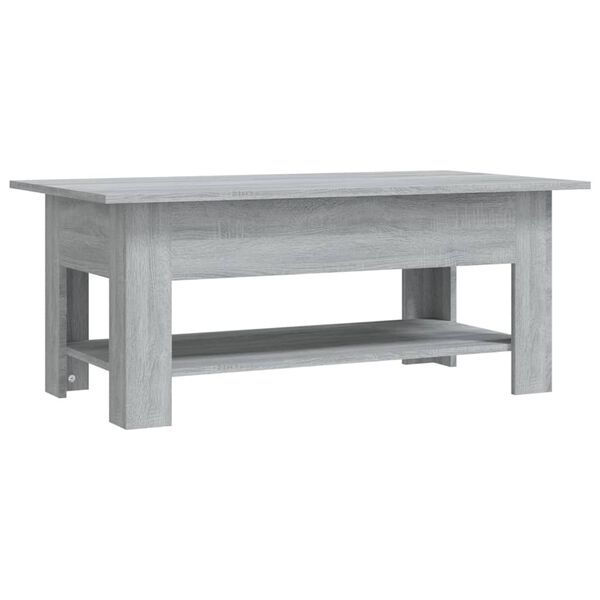 vidaXL Table basse sonoma gris 102x55x42 cm bois d'ing&eacute;nierie