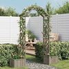 vidaXL Pergola de jardin avec jardini&egrave;re Gris Bois pin massif
