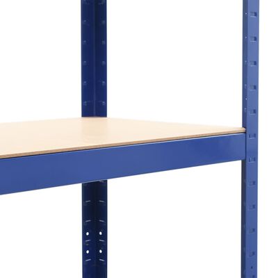 vidaXL Étagères de rangement 2 pcs Bleu 80x40x160 cm Acier et MDF