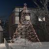 vidaXL Arbre de No&euml;l avec poteau en m&eacute;tal 1400 LED blanches chaudes 5m