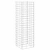 vidaXL Lits sur&eacute;lev&eacute;s en gabion 3 pcs 30x30x100 cm Fer