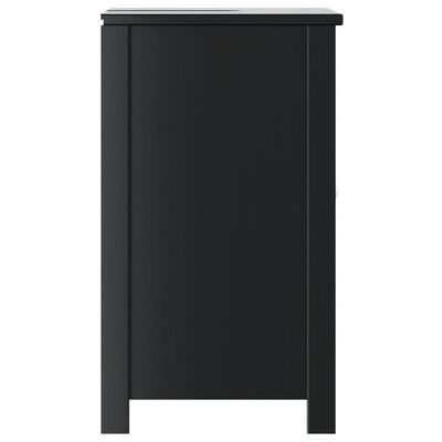 vidaXL Meuble de salle de bain BERG noir 60x34x59 cm bois pin massif