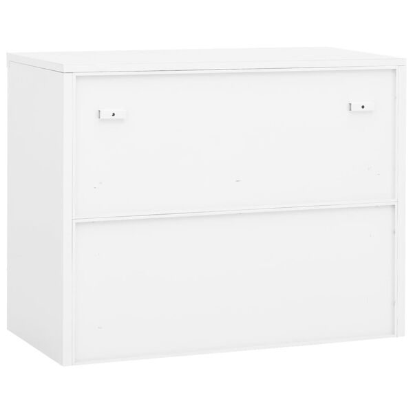 vidaXL Armoire de bureau Blanc 90x40x70 cm Acier