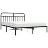 vidaXL Cadre de lit m&eacute;tal sans matelas avec t&ecirc;te de lit noir 183x213cm