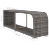 vidaXL Salon de jardin 8 pcs avec coussins résine tressée gris