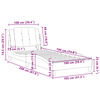 vidaXL Cadre de lit sans matelas Zadar noir blanc 100x190 cm similicuir