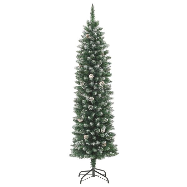 vidaXL Sapin de No&euml;l artificiel mince avec support 120 cm PVC