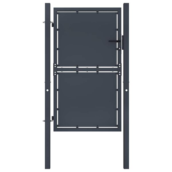 vidaXL Portail de jardin en acier 100 x 125 cm anthracite