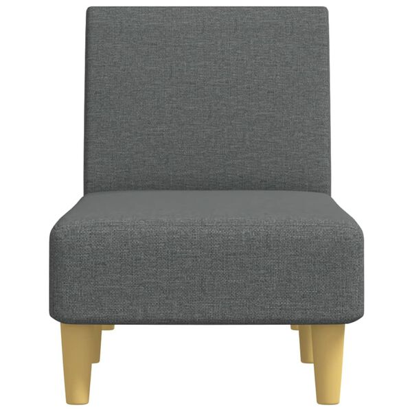 vidaXL Chaise longue gris foncé tissu