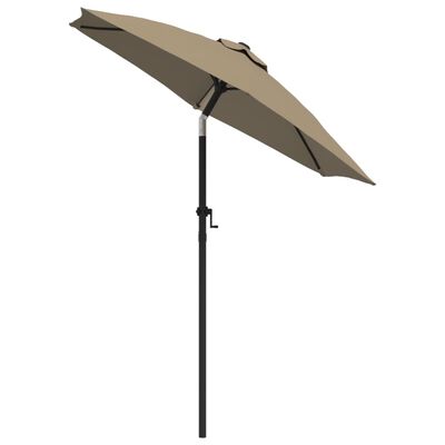 vidaXL Parasol Taupe 200x224 cm Aluminium