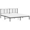 vidaXL Cadre de lit m&eacute;tal sans matelas avec t&ecirc;te de lit noir 193x203cm