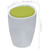 vidaXL Tabouret Blanc et vert Similicuir