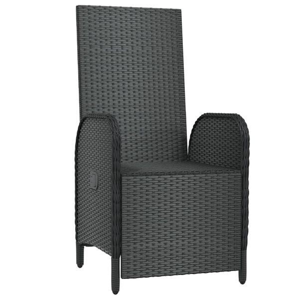 vidaXL Chaises inclinables d'ext&eacute;rieur et coussins lot de 2 Poly rotin