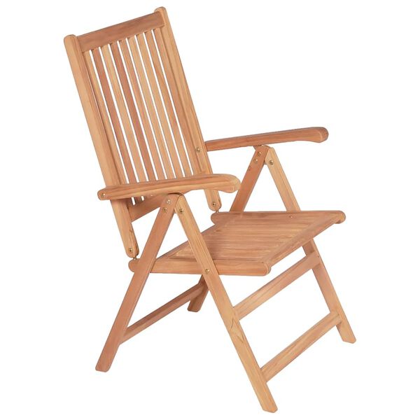 vidaXL Chaises inclinables de jardin lot de 2 Bois de teck solide