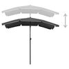 vidaXL Parasol de jardin avec m&acirc;t 200x130 cm anthracite