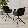 vidaXL Chaises pivotantes &agrave; manger lot de 2 Noir Velours