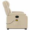 vidaXL Fauteuil inclinable de massage crème tissu