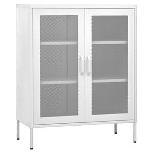 vidaXL Armoire de rangement Blanc 80x35x101,5 cm Acier