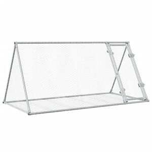 vidaXL Clapier argenté 200x105x91 cm acier galvanisé