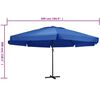 vidaXL Parasol de jardin avec m&acirc;t en aluminium 500 cm bleu azur&eacute;