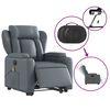 vidaXL Fauteuil inclinable de massage électrique gris similicuir