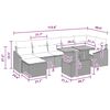 vidaXL Ensemble de canap&eacute; de jardin 8 pcs Noir Poly rotin