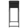 vidaXL Table console avec étagère noir 75x30x75 cm bois d'ingénierie