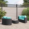 vidaXL Salon de jardin 5 pcs avec coussins noir r&eacute;sine tress&eacute;e