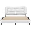 vidaXL Cadre de lit sans matelas Hvar blanc 137x190 cm similicuir