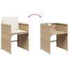 vidaXL Chaises de jardin avec coussins lot de 4 beige r&eacute;sine tress&eacute;e