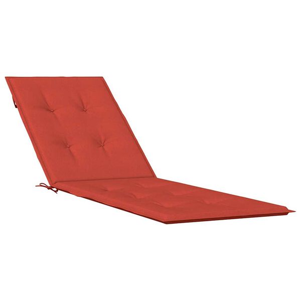 vidaXL Coussin de chaise longue rouge m&eacute;lang&eacute; (75+105) x 50 x 4 cm tissu
