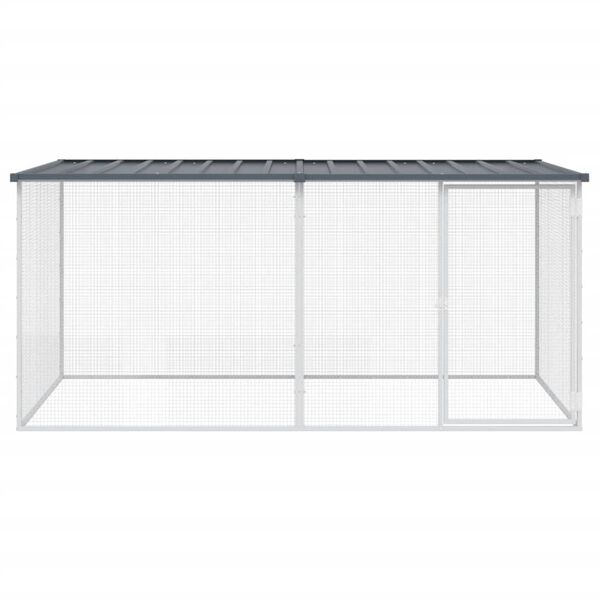 vidaXL Cage à poulets avec toit anthracite 203 x 98 x 90 cm Acier galvanisé