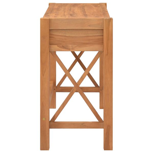 vidaXL Bureau avec 2 tiroirs 100x40x75 cm Bois de teck