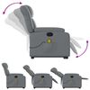 vidaXL Fauteuil inclinable de massage gris similicuir