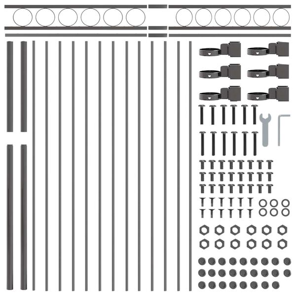 vidaXL &Eacute;l&eacute;ment de cl&ocirc;ture Gris 170 x 130 cm Acier