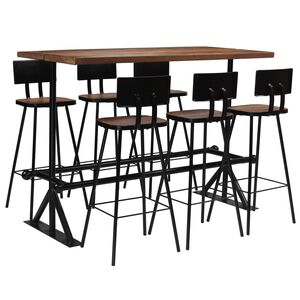 vidaXL Mobilier de bar 7 pcs Bois de r&eacute;cup&eacute;ration massif
