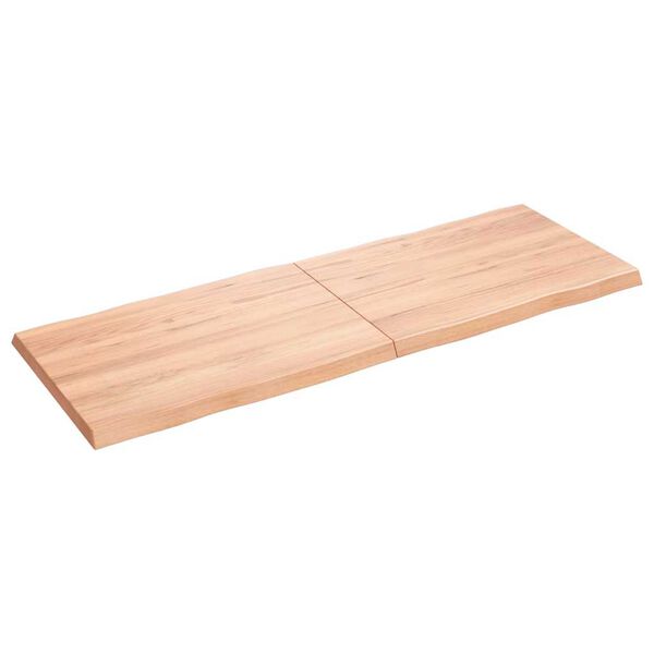 vidaXL Dessus de table bois massif trait&eacute; bordure assortie